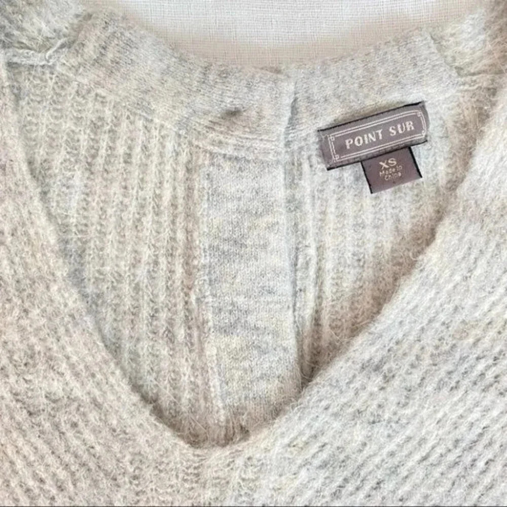 Point Sur Open Back Sweater In Heather Dusk Grey - Picture 13 of 16